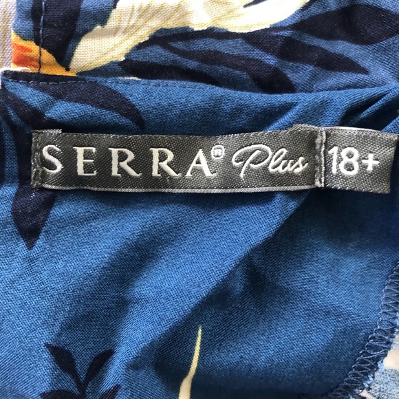 🌿 SERRA 🌿 ladies floral short sleeve wrap maxi dress with frill detail size 18 - Picture 3 of 4